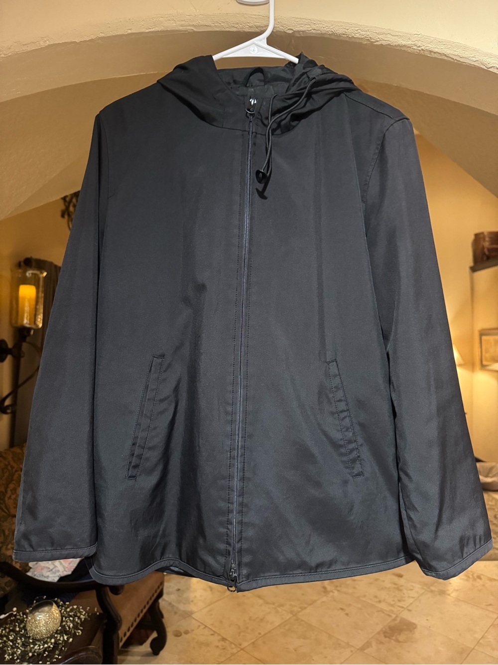 GAP Black Hooded Windbreaker Jacket